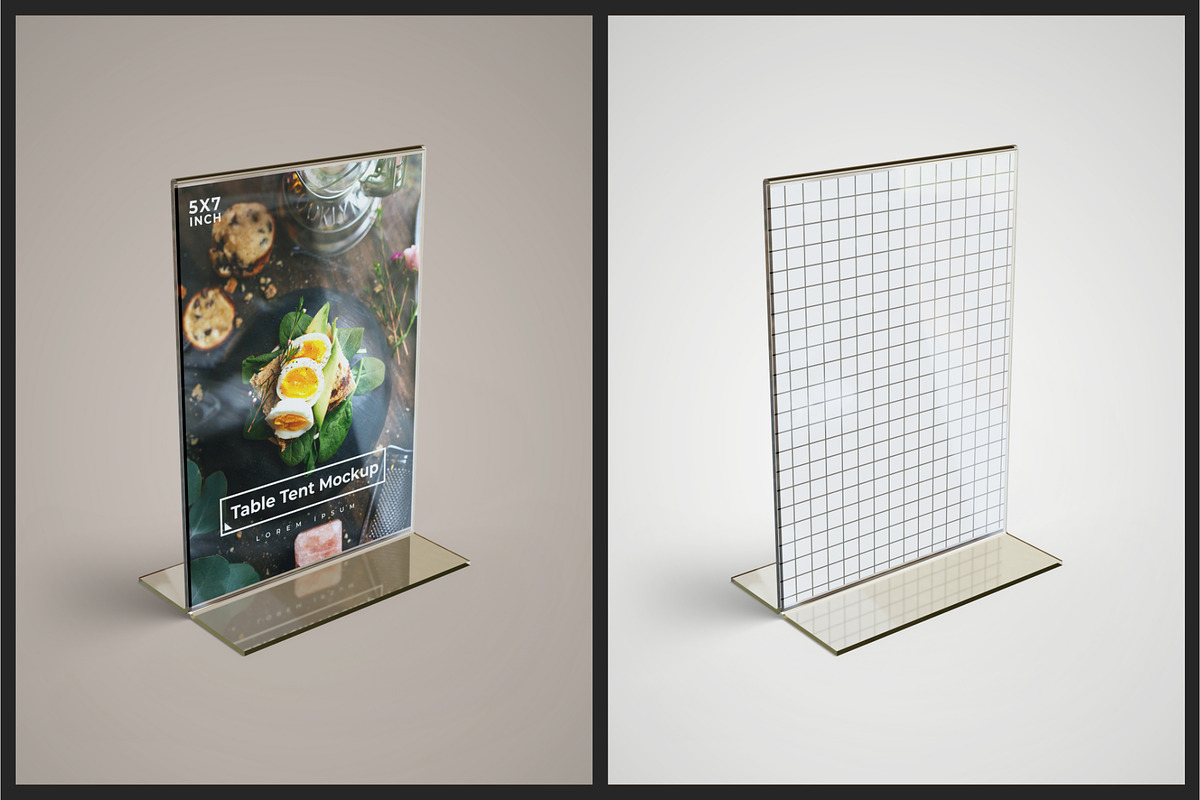 Acrylic Table Tent Mockup, an Advertising Mockup by Muhazdinata (Photo 3 of 6)