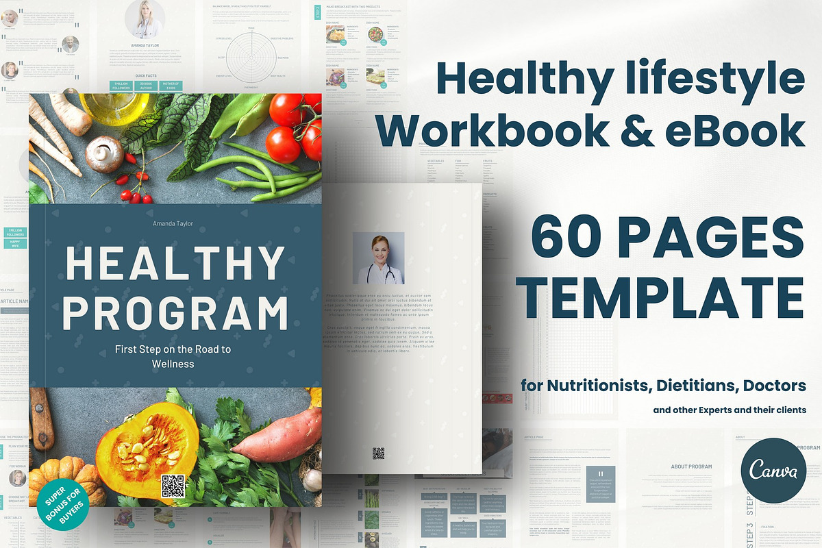 Healthy lifestyle workbook template, a Magazine Template by Handy Template (Photo 1 of 24)