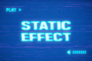 VHS Glitch Retro Screen Mockup, a Layer Style Add-On by studiogstock