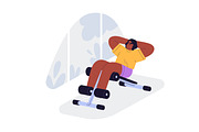 People do sport exercises in gym set, a Sport Illustration by Good Studio (Thumbnail 5 of 15)