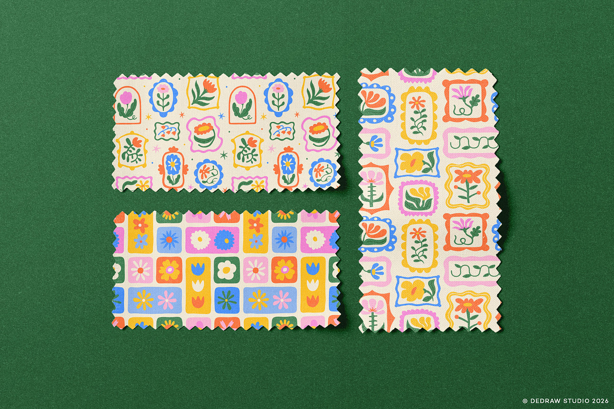 Patchwork Florals: Pattern Set, a Pattern Graphic by Dedraw Studio (Photo 4 of 13)