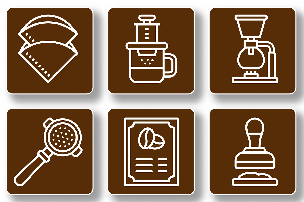 Coffee Shop Icon Set, an Outline Icon by Tekuni (Photo 8 of 9)