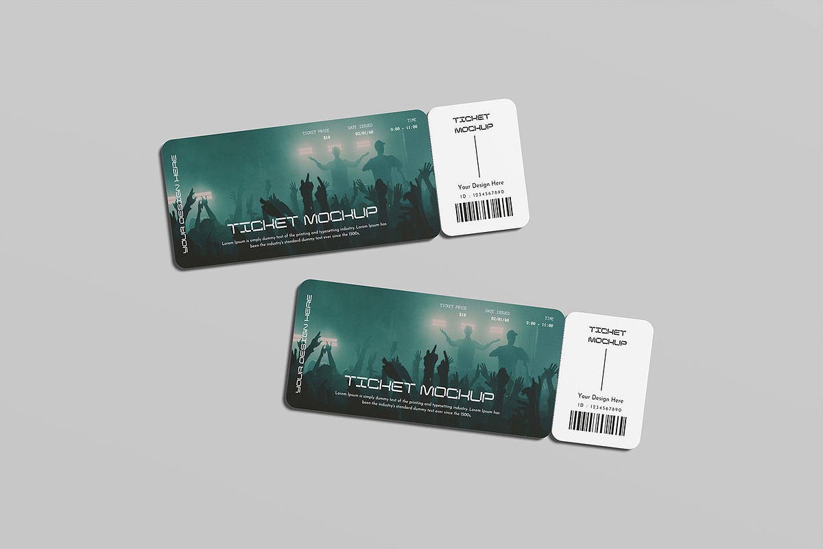 Ticket Mockup, an Advertising Mockup by ZifaraDesign (Photo 6 of 11)