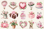 Pink Roses Pamper Time Clipart, an Illustration by NadiaTheronArt (Thumbnail 3 of 5)