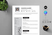 Modern Resume CV Template Design, a Resume Template by Blackcloud_Creations (Thumbnail 4 of 5)