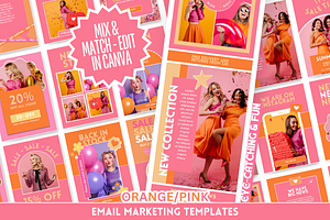 Orange Pink Email Templates