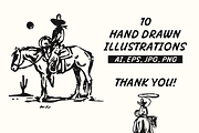 Cowboys - Western Illustration, an Animal Illustration by cmfgraphics (Thumbnail 3 of 3)