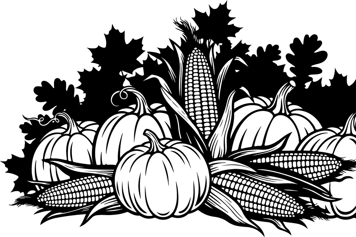 Thanksgiving Harvest Silhouette, an Illustration by Creativeshirt (Photo 46 of 51)