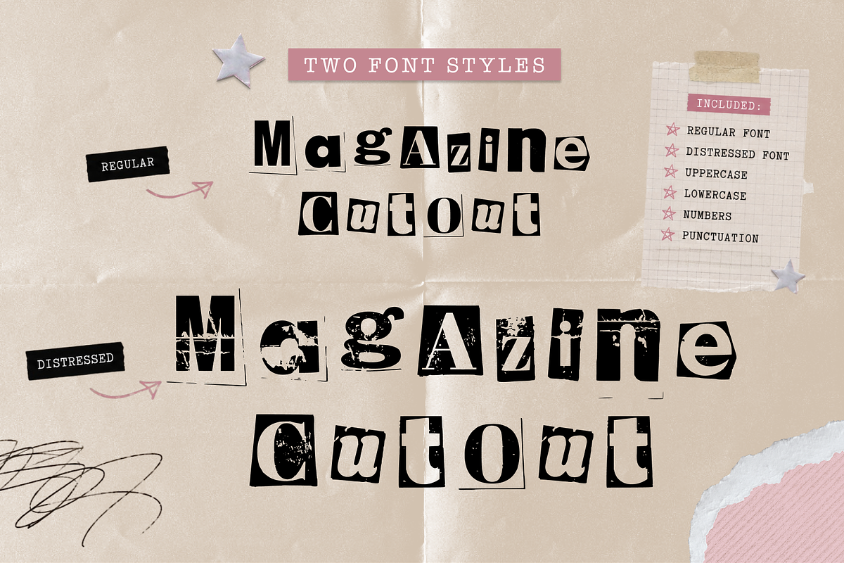 Magazine Cut Out – Display Font, a Serif Font by Studio C (Photo 4 of 5)