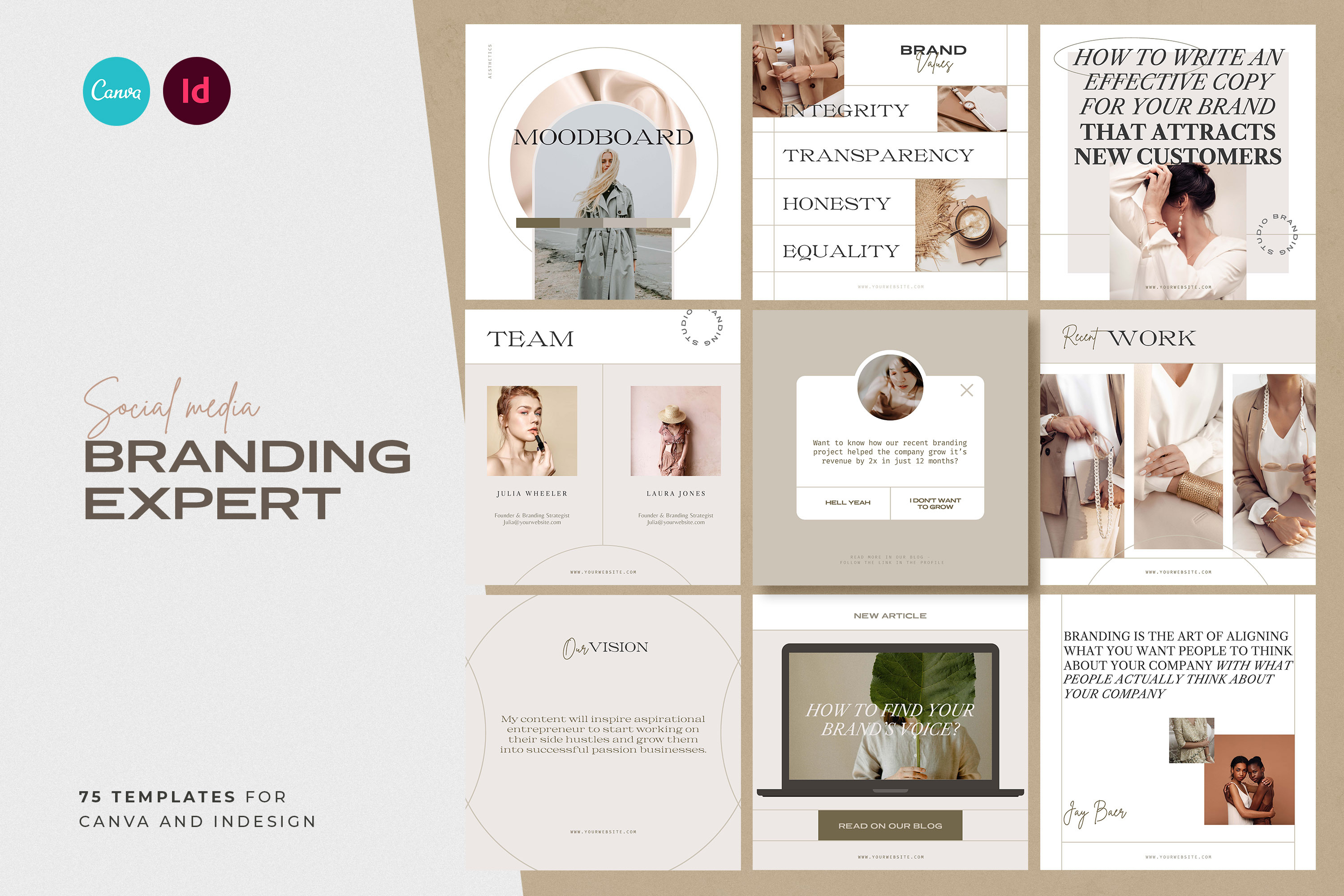 Branding Expert Instagram Templates, a Social Media Template by AndrewPixel