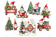 Christmas Gnome Clipart PNG Bundle, a Seasonal Illustration by GlamArtZhanna (Thumbnail 4 of 6)