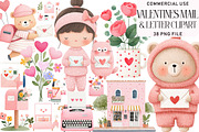 Valentines Mail & Letter Clipart, an Illustration by Daily.Designs (Thumbnail 1 of 5)