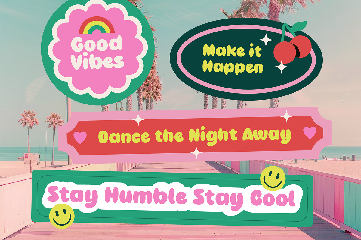 Pufypop Bubble Display Font, a Sans Serif Font by Jaruka (Photo 7 of 10)