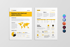 Business Fact Sheet, a Flyer Template by Orcshape Studio