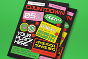 Black Countdown Party Flyer Set, a Flyer Template by graphicook (Thumbnail 2 of 3)