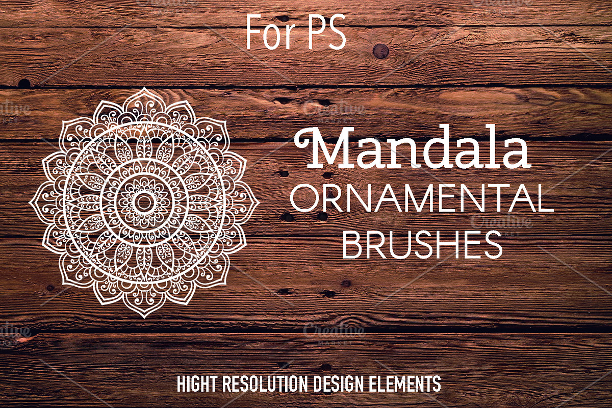 Set of 10 brushes with mandala, a Brush Add-On by Della_Liner (Photo 1 of 5)