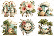 Whimsical Summer Boho Clipart, an Illustration by Black Bird Studio (Thumbnail 4 of 5)
