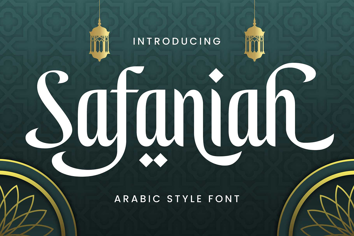 Safaniah - Arabic Style, a Script Font by Arterfak Project (Photo 1 of 14)
