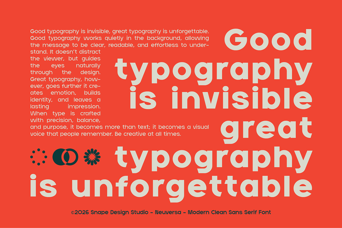 Neuversa - Modern Sans Serif Font, a Sans Serif Font by Snape Design Studio (Photo 8 of 12)