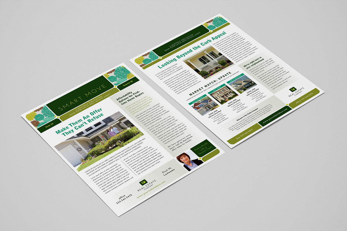 Real Estate Newsletter Template, a Flyer Template by StockLayouts (Photo 4 of 4)