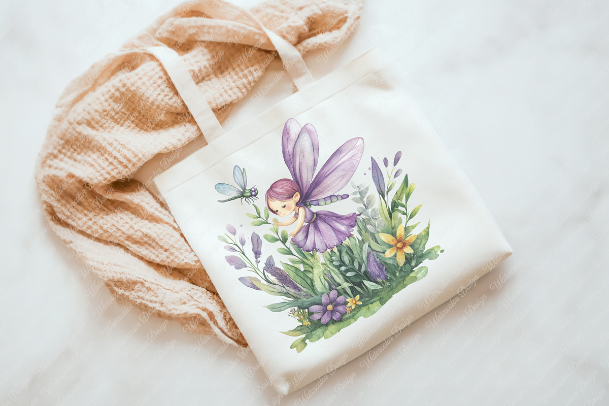 Watercolor Magical Garden Purple png, an Illustration by Watercolor design (Photo 6 of 13)
