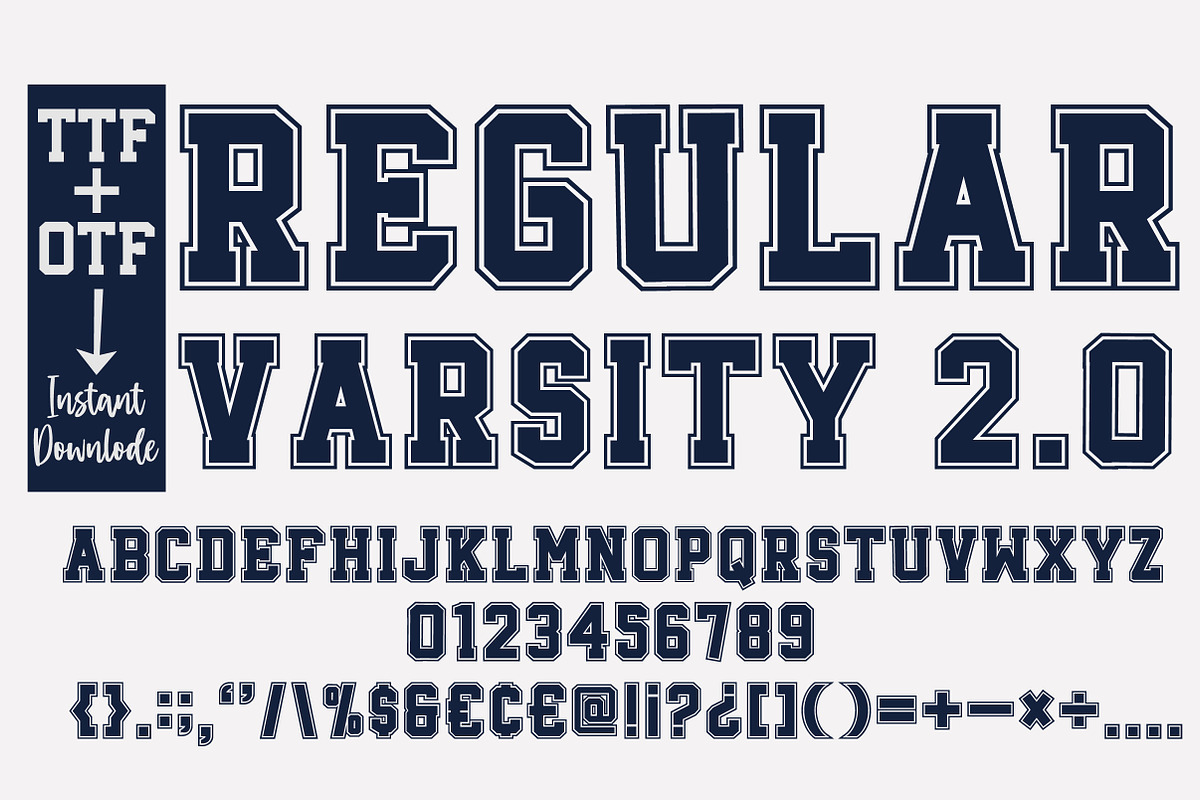 Regular Varsity, a Slab Serif Font by Mini_World (Photo 4 of 8)