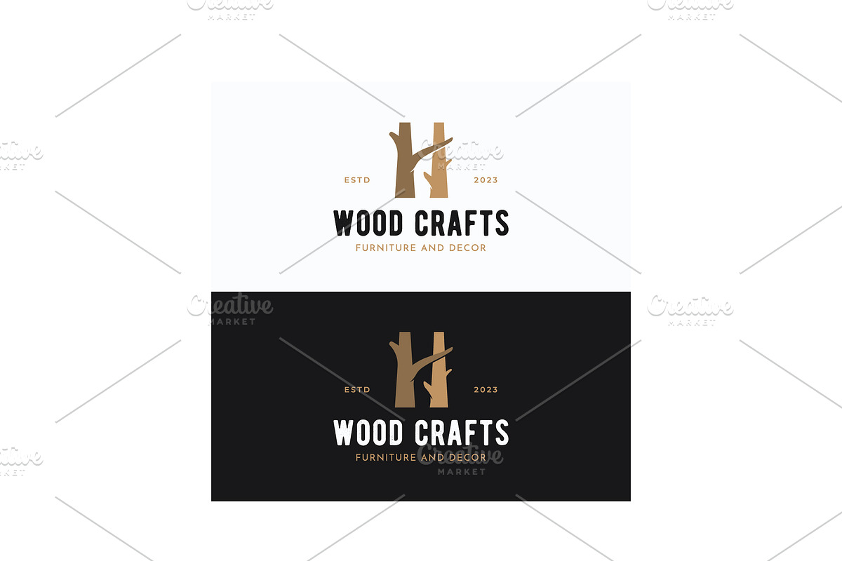 Retro vintage wood Logo design., a Branding & Logo Template by LOGOCREATIVE