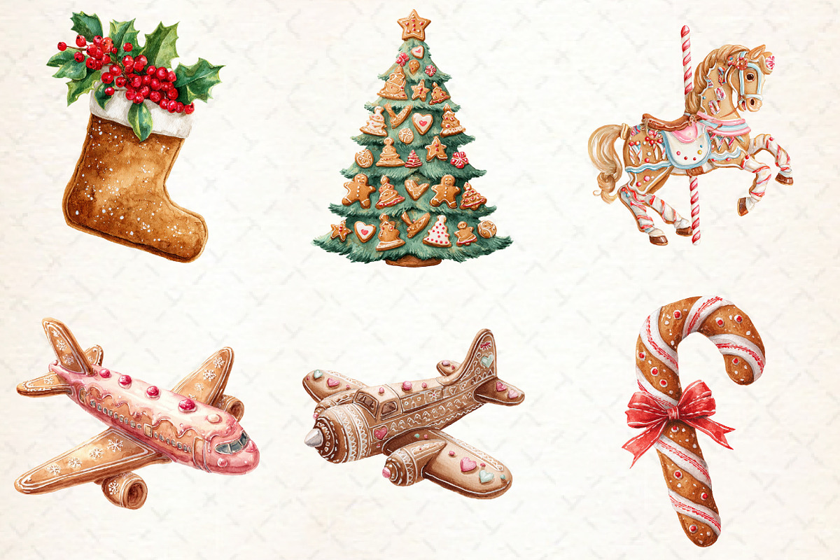 Gingerbread Clipart Bundle, an Illustration by Libby Wishes (Photo 5 of 7)