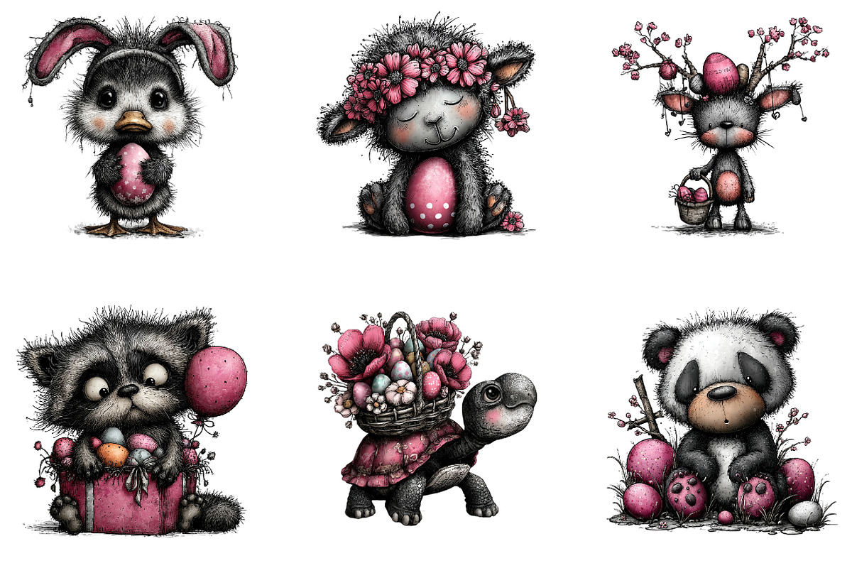 Whimsical Easter Animal Clipart, an Illustration by CreationArt (Photo 4 of 5)