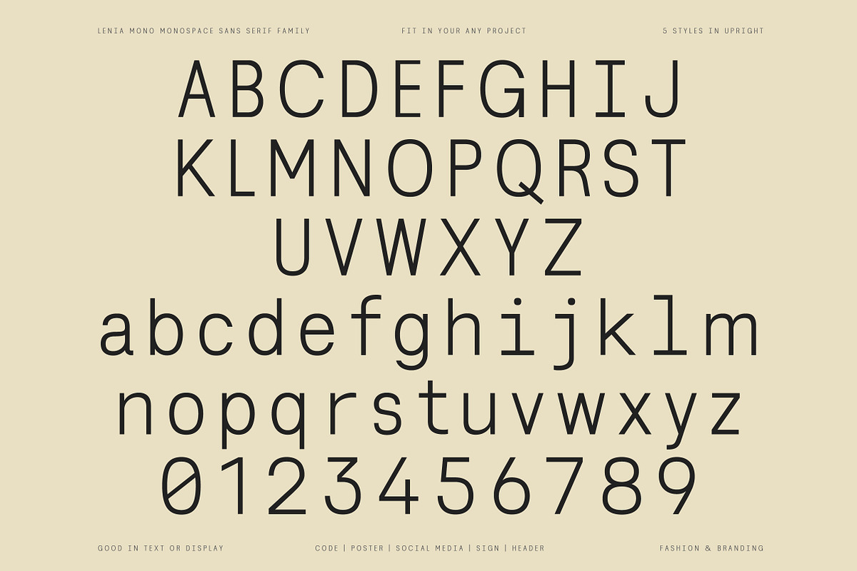 Lenia Mono | Intro 50% OFF, a Sans Serif Font by Lettertype Studio (Photo 9 of 14)