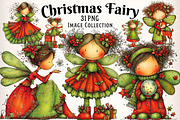 Whimsical Christmas Fairy Clipart, an Illustration by Dream Creation (Thumbnail 1 of 7)