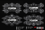 12 Steampunk badge logo, a Graphic by the-sastra (Thumbnail 3 of 4)