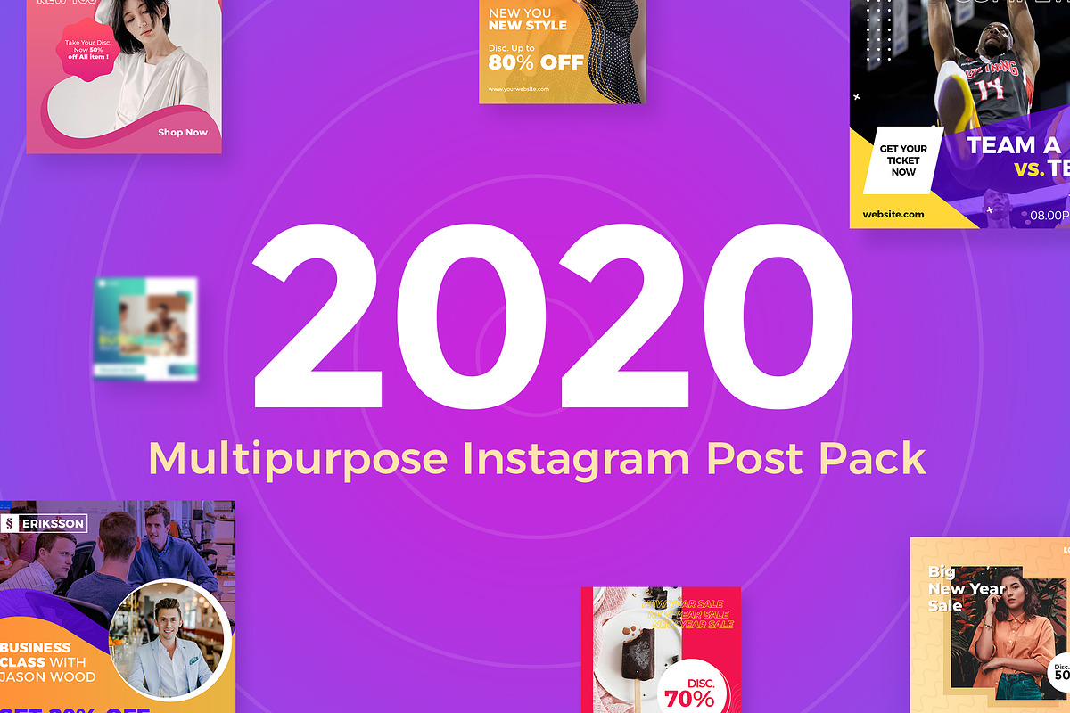 2020 Multipurpose Instagram Post, a Social Media Template by Typoerba (Photo 1 of 7)