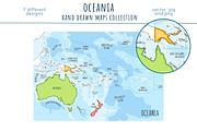 Oceania Maps Collection, an Education Illustration by Illustrationsforteachers (Thumbnail 6 of 8)