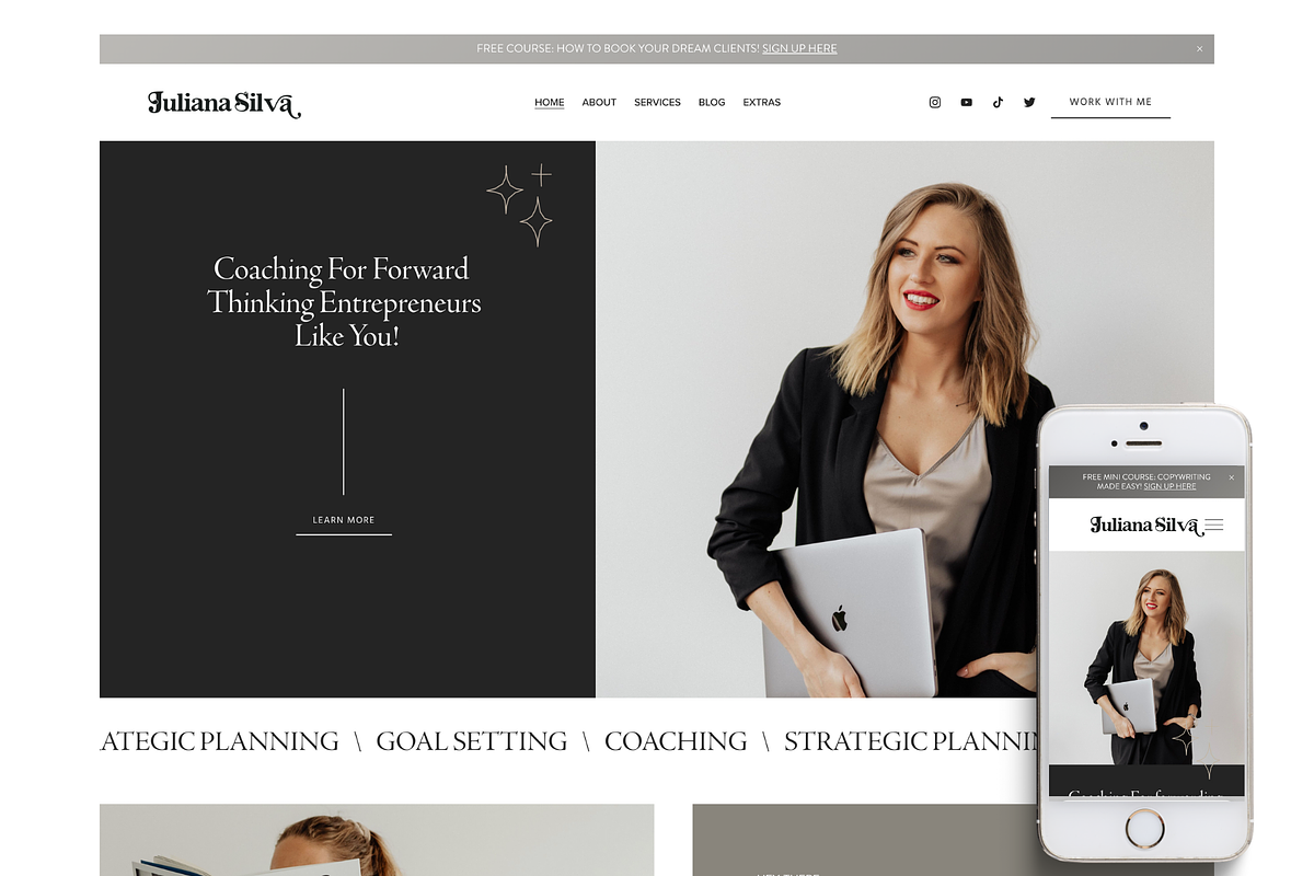 Squarespace 7.1 Template Juliana, a Websites & App Template by thrivedigitally (Photo 1 of 10)