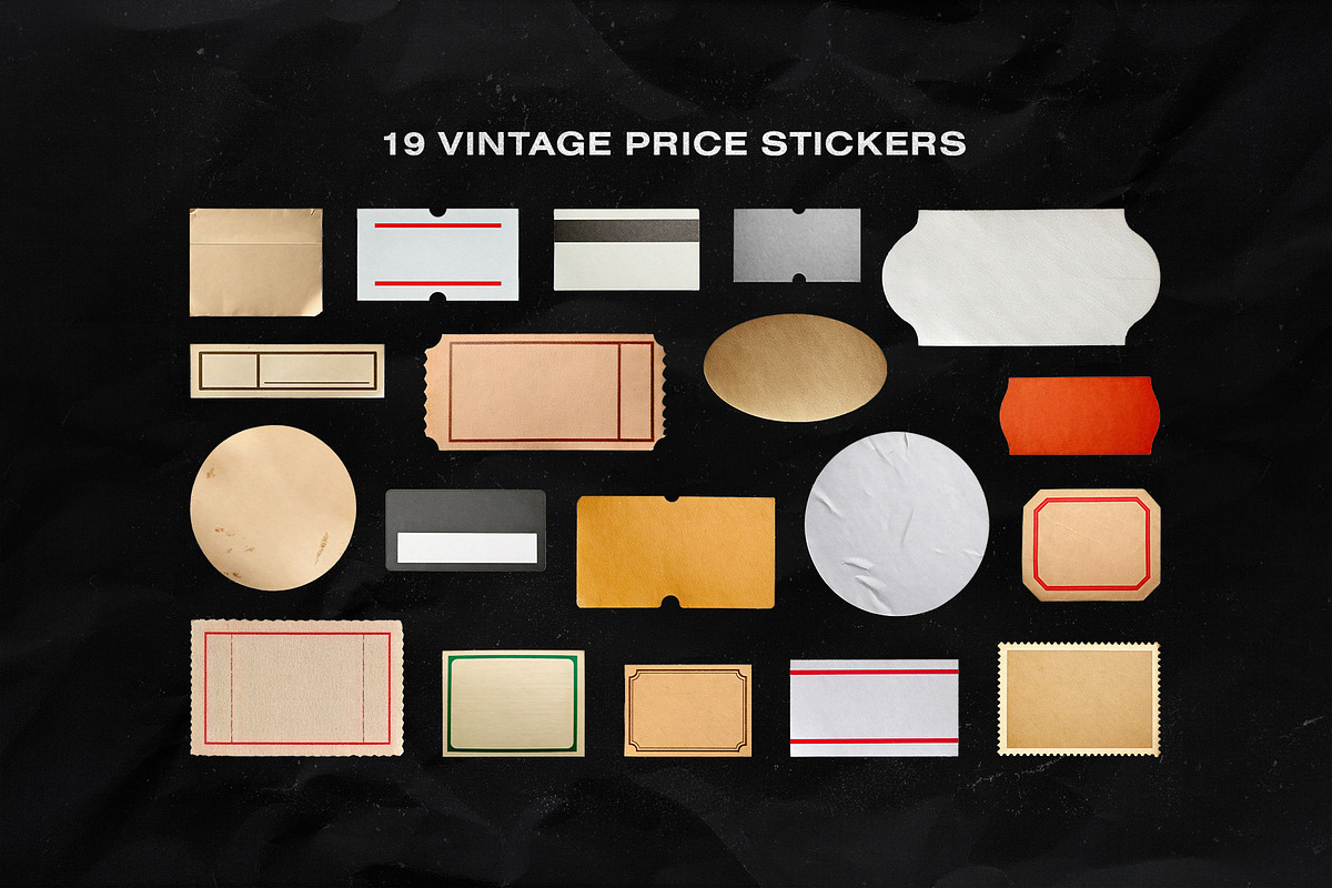 Vintage Price Stickers, an Object Illustration by DesignerCandies (Photo 2 of 5)