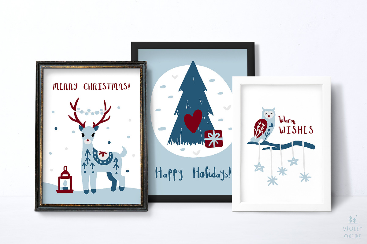 Scandinavian Christmas Animals Set, a Graphic by VioletOxide (Photo 2 of 13)