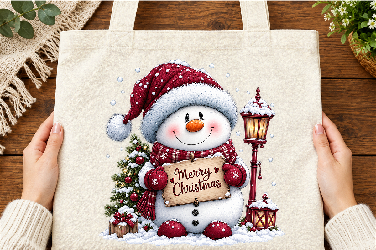 Merry Christmas Snowman Greeting, a Seasonal Illustration by Printable Design Store (Photo 5 of 5)