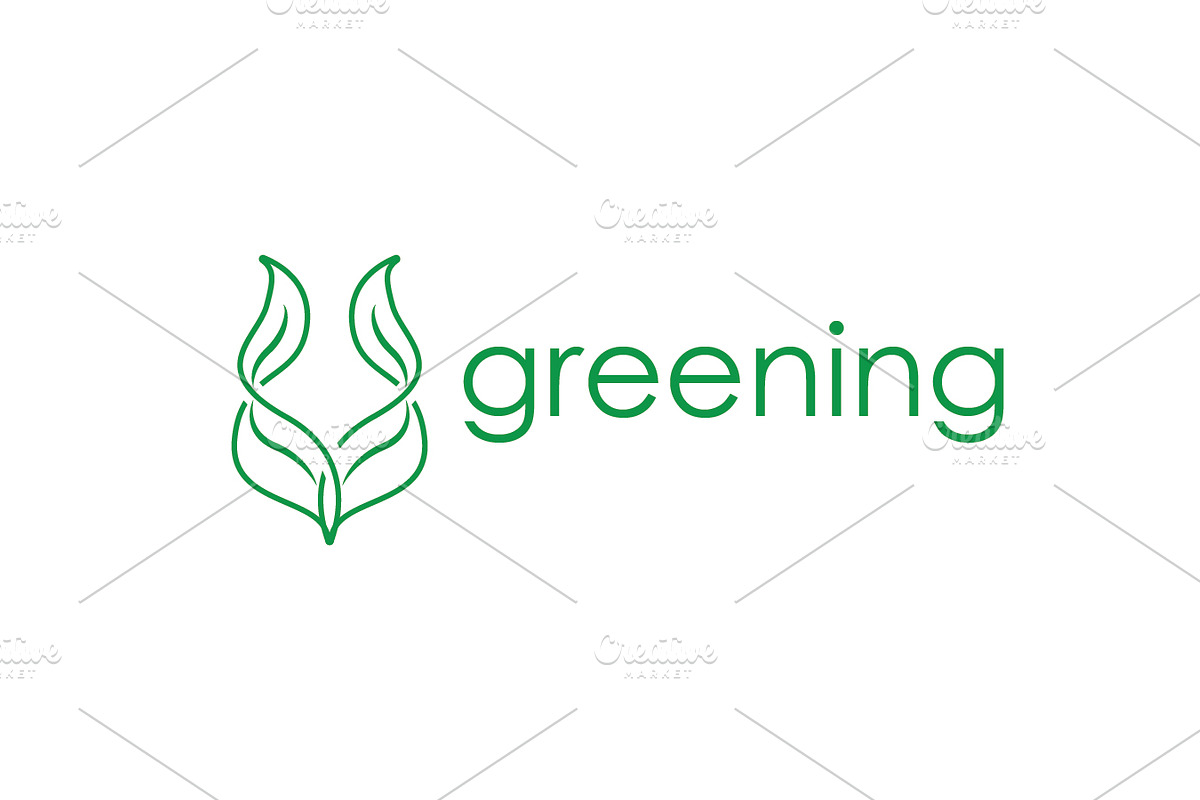 Minimalist Green Leaf Symbol, a Branding & Logo Template by Maylianaw28 (Photo 1 of 3)