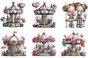 Cupid’s Carousel Whimsical Clipart, an Illustration by CraftArtStudio (Thumbnail 5 of 6)