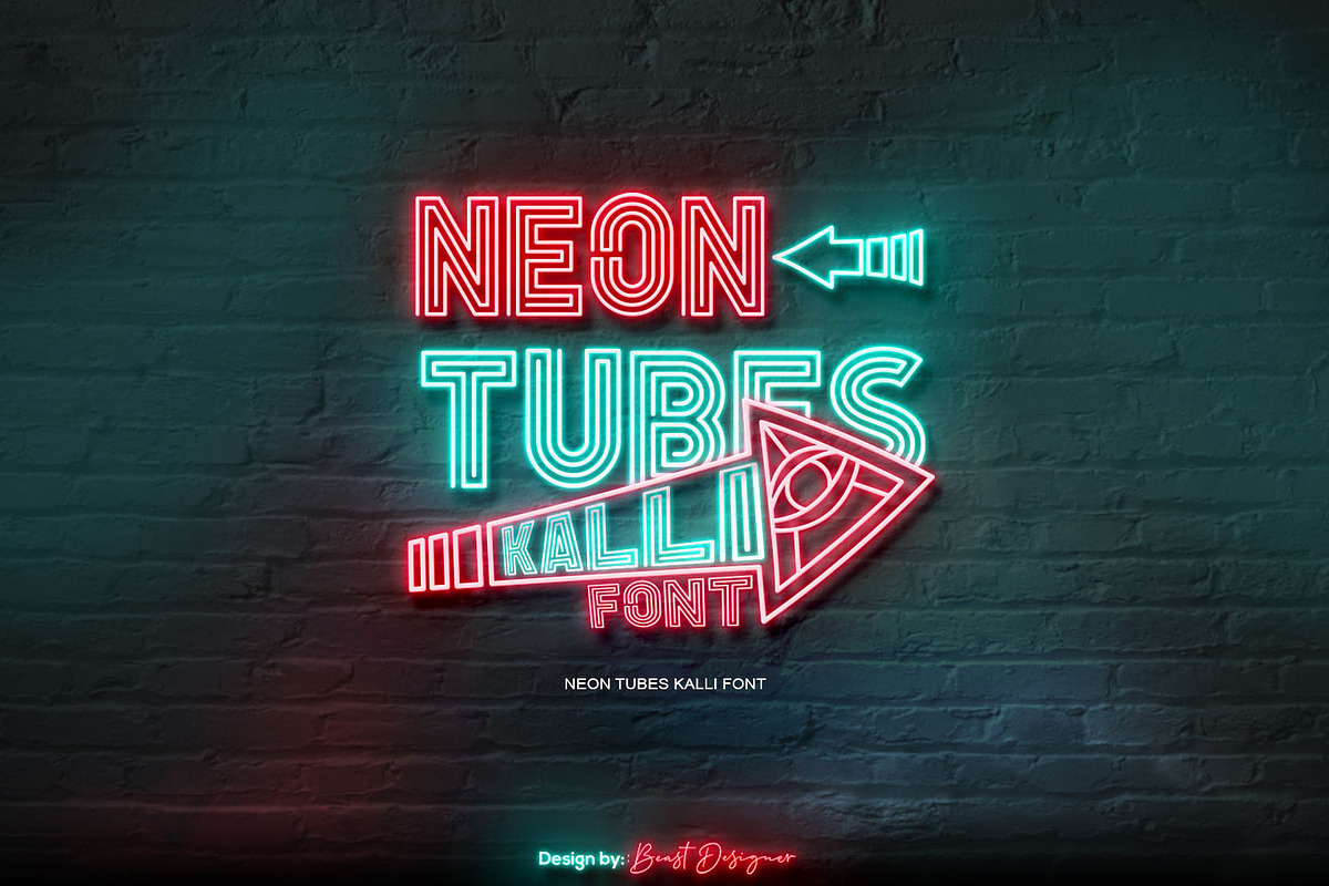 Neon Tubes Kalli, a Sans Serif Font by Beast Designer (Photo 1 of 2)