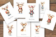 Watercolor Christmas Deer. Set., an Animal Illustration by KENO Mascots (Thumbnail 6 of 6)