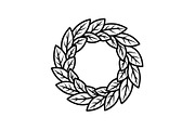 Leaf Laurel Wreath Frame Bundle, an Illustration by Gaye Art (Thumbnail 6 of 51)