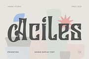 Aciles - Vintage Font, a Blackletter Font by Viswal Studio (Thumbnail 1 of 6)