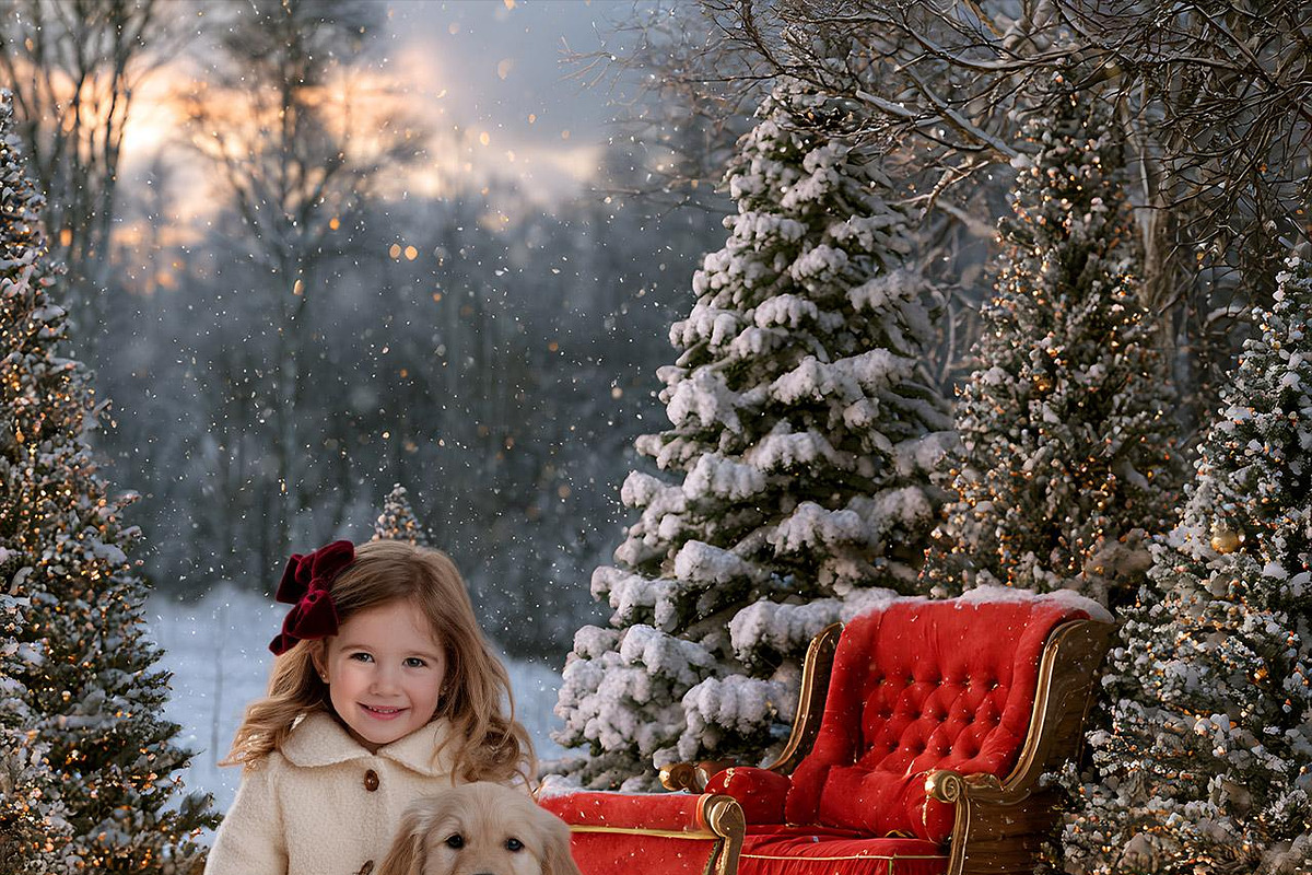 Outdoor Christmas Digital Backdrops, a Background Graphic by Walllow Creatives (Photo 4 of 6)