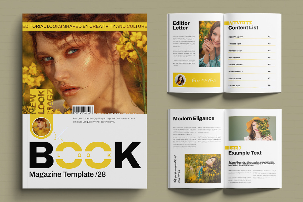 Fashion Look Book Magazine Template, a Brochure Template by MightyDesign (Photo 1 of 6)
