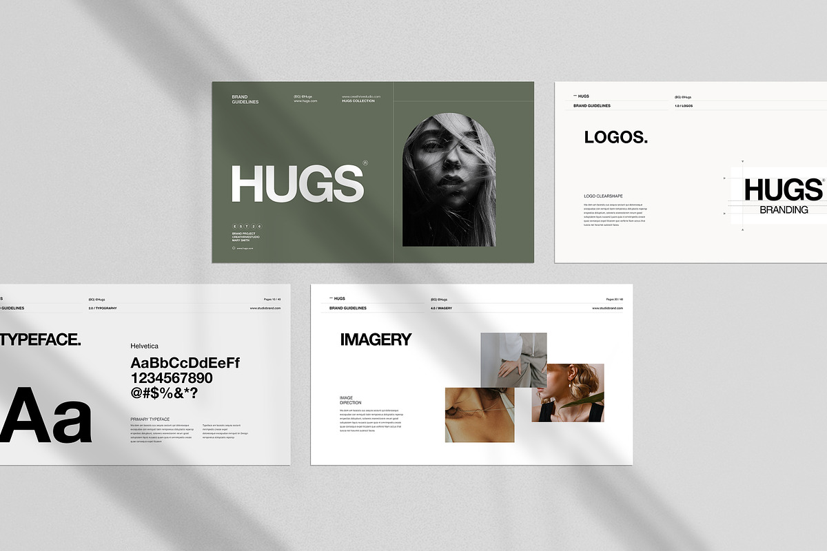 HUGS | Brand Guidelines, a Presentation Template by creathrivestudio (Photo 4 of 15)