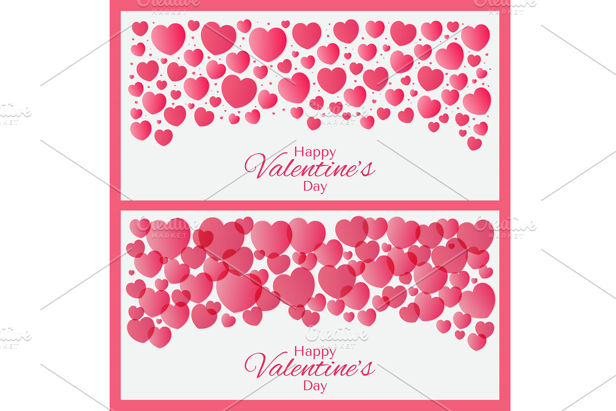 Valentines day red, pink hearts, a Background Graphic by sceptical cactus