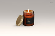 Amber Jar Candle Mockup Set, a Packaging Mockup by creatsy5 (Thumbnail 7 of 11)