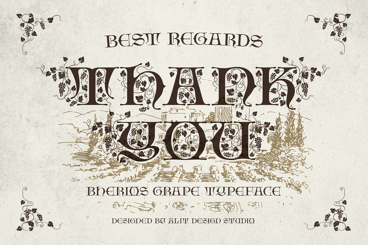 Bherios Grape Typeface, a Serif Font by alit design (Photo 18 of 18)